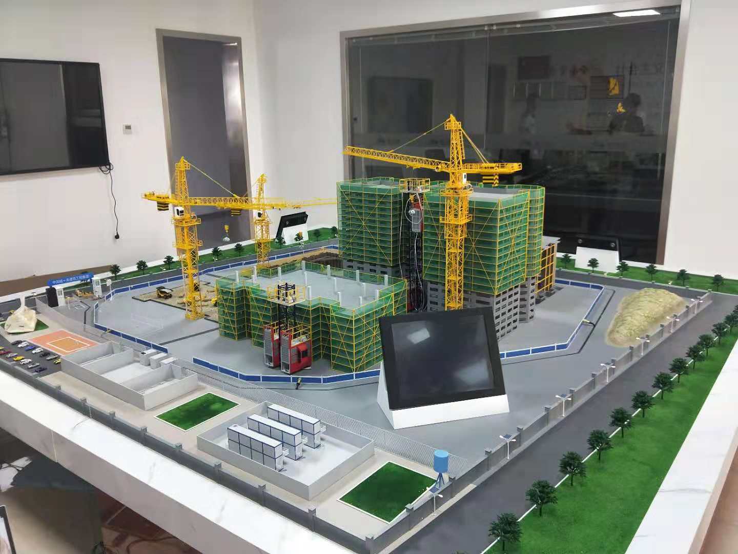 石屏县建筑施工场景模型